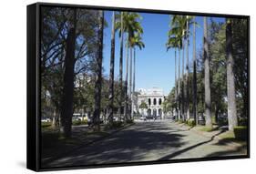 Palacio do Governo (Palace of the Government), Praca da Liberdade, Belo Horizonte, Brazil-Ian Trower-Framed Stretched Canvas