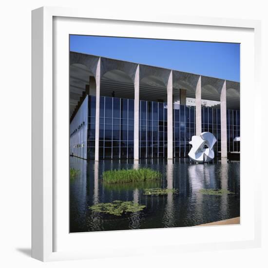 Palacio Do Itamaraty, Brasilia, UNESCO World Heritage Site, Brazil, South America-Geoff Renner-Framed Photographic Print