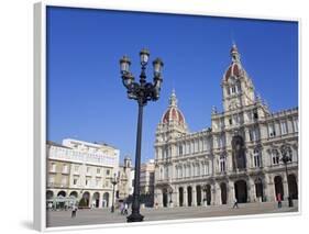 Palacio Municipal (Town Hall) on Plaza De Maria Pita, La Coruna City, Galicia, Spain, Europe-Richard Cummins-Framed Photographic Print