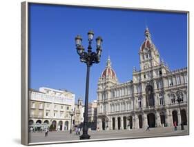 Palacio Municipal (Town Hall) on Plaza De Maria Pita, La Coruna City, Galicia, Spain, Europe-Richard Cummins-Framed Photographic Print