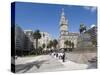 Palacio Salvo, on East Side of Plaza Independencia, Montevideo, Uruguay-Robert Harding-Stretched Canvas