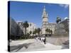 Palacio Salvo, on East Side of Plaza Independencia, Montevideo, Uruguay-Robert Harding-Stretched Canvas