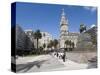 Palacio Salvo, on East Side of Plaza Independencia, Montevideo, Uruguay-Robert Harding-Stretched Canvas