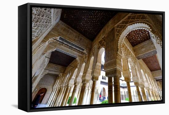 Palacios Nazaries, the Alhambra, Granada, Andalucia, Spain-Carlo Morucchio-Framed Stretched Canvas