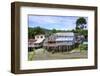 Palafita stilt wooden houses on Chiloe Island, Northern Patagonia, Chile, South America-Alex Robinson-Framed Photographic Print