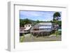 Palafita stilt wooden houses on Chiloe Island, Northern Patagonia, Chile, South America-Alex Robinson-Framed Photographic Print