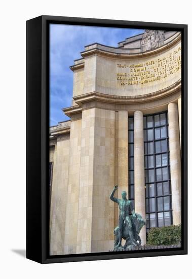 Palais de Chaillot-Cora Niele-Framed Stretched Canvas