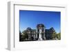 Palais de Justice and statue of William Tell, Lausanne, Vaud, Switzerland, Europe-Christian Kober-Framed Photographic Print