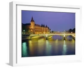 Palais De Justice and the River Seine in the Evening, Paris, France, Europe-Roy Rainford-Framed Photographic Print