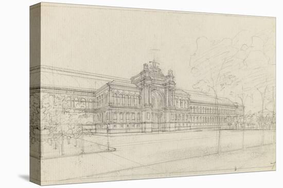 Palais de l'Industrie : façade principale : élévation-Max Berthelin-Stretched Canvas