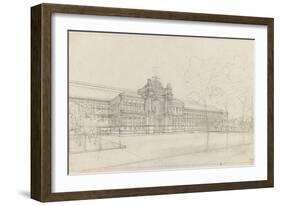 Palais de l'Industrie : façade principale : élévation-Max Berthelin-Framed Giclee Print