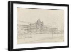 Palais de l'Industrie : façade principale : élévation-Max Berthelin-Framed Giclee Print