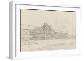 Palais de l'Industrie : façade principale : élévation-Max Berthelin-Framed Giclee Print