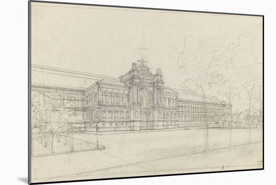 Palais de l'Industrie : façade principale : élévation-Max Berthelin-Mounted Giclee Print