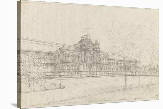 Palais de l'Industrie : façade principale : élévation-Max Berthelin-Stretched Canvas