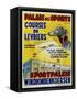 Palais Des Sports - Courses De Levriers - Sportspalais Windhondenkoersen Dog Racing Poster-null-Framed Stretched Canvas