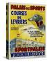 Palais Des Sports - Courses De Levriers - Sportspalais Windhondenkoersen Dog Racing Poster-null-Stretched Canvas