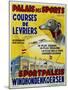 Palais Des Sports - Courses De Levriers - Sportspalais Windhondenkoersen Dog Racing Poster-null-Mounted Giclee Print