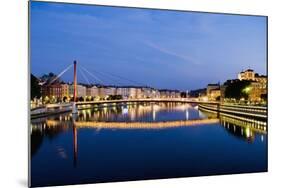 Palais Du Justice Footbridge Reflecting on the Saone-Massimo Borchi-Mounted Photographic Print