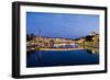 Palais Du Justice Footbridge Reflecting on the Saone-Massimo Borchi-Framed Photographic Print