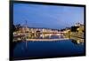 Palais Du Justice Footbridge Reflecting on the Saone-Massimo Borchi-Framed Photographic Print