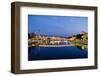 Palais Du Justice Footbridge Reflecting on the Saone-Massimo Borchi-Framed Photographic Print