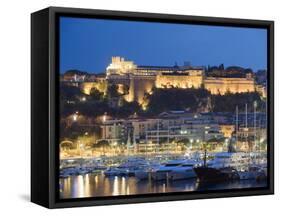 Palais Du Prince and Harbour in the Port of Monaco, Principality of Monaco, Cote D'Azur-Christian Kober-Framed Stretched Canvas