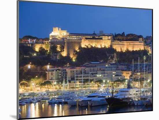 Palais Du Prince and Harbour in the Port of Monaco, Principality of Monaco, Cote D'Azur-Christian Kober-Mounted Photographic Print