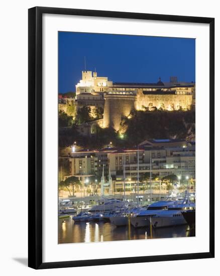 Palais Du Prince and Harbour in the Port of Monaco, Principality of Monaco, Cote D'Azur-Christian Kober-Framed Photographic Print