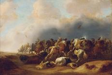 A Cavalry Skirmish in a Landscape-Palamedes Palamedesz-Framed Giclee Print