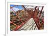 Palanques Vermelles bridge, red bridge across Onyar River, by Gustav Eiffel, City of Girona, Girona-Eleanor Scriven-Framed Photographic Print