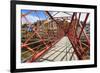 Palanques Vermelles bridge, red bridge across Onyar River, by Gustav Eiffel, City of Girona, Girona-Eleanor Scriven-Framed Photographic Print