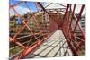 Palanques Vermelles bridge, red bridge across Onyar River, by Gustav Eiffel, City of Girona, Girona-Eleanor Scriven-Mounted Photographic Print