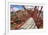 Palanques Vermelles bridge, red bridge across Onyar River, by Gustav Eiffel, City of Girona, Girona-Eleanor Scriven-Framed Photographic Print