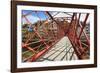 Palanques Vermelles bridge, red bridge across Onyar River, by Gustav Eiffel, City of Girona, Girona-Eleanor Scriven-Framed Photographic Print