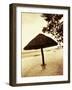 Palapa Umbrella on the Beach, Cancun, Mexico-Daniel J. Cox-Framed Photographic Print