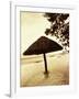 Palapa Umbrella on the Beach, Cancun, Mexico-Daniel J. Cox-Framed Photographic Print