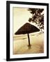 Palapa Umbrella on the Beach, Cancun, Mexico-Daniel J. Cox-Framed Photographic Print