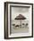 Palapa Umbrella on the Beach, Cancun, Mexico-Mark Gibson-Framed Photographic Print