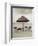 Palapa Umbrella on the Beach, Cancun, Mexico-Mark Gibson-Framed Photographic Print