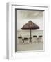 Palapa Umbrella on the Beach, Cancun, Mexico-Mark Gibson-Framed Photographic Print