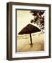 Palapa Umbrella on the Beach, Cancun, Mexico-Daniel J. Cox-Framed Photographic Print