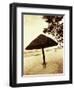 Palapa Umbrella on the Beach, Cancun, Mexico-Daniel J. Cox-Framed Photographic Print