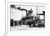 Palatka, Florida - Departing from a Ship at the Wharf-Lantern Press-Framed Art Print