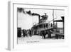 Palatka, Florida - Departing from a Ship at the Wharf-Lantern Press-Framed Art Print