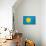 Palau Flag Design with Wood Patterning - Flags of the World Series-Philippe Hugonnard-Art Print displayed on a wall