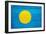 Palau Flag Design with Wood Patterning - Flags of the World Series-Philippe Hugonnard-Framed Art Print