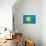 Palau Flag Design with Wood Patterning - Flags of the World Series-Philippe Hugonnard-Mounted Art Print displayed on a wall