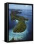 Palau, Micronesia, Aerial View of Rock Island-Stuart Westmorland-Framed Stretched Canvas