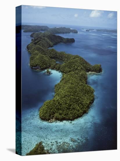 Palau, Micronesia, Aerial View of Rock Island-Stuart Westmorland-Stretched Canvas